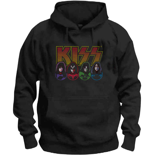 KISS Unisex Pullover Hoodie: Logo, Faces & Icons Trui met capuchon