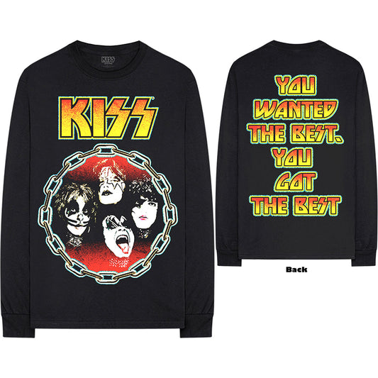 KISS Unisex Long Sleeve T-Shirt: You Wanted The Best (Back Print) Long Sleeve T-Shirt