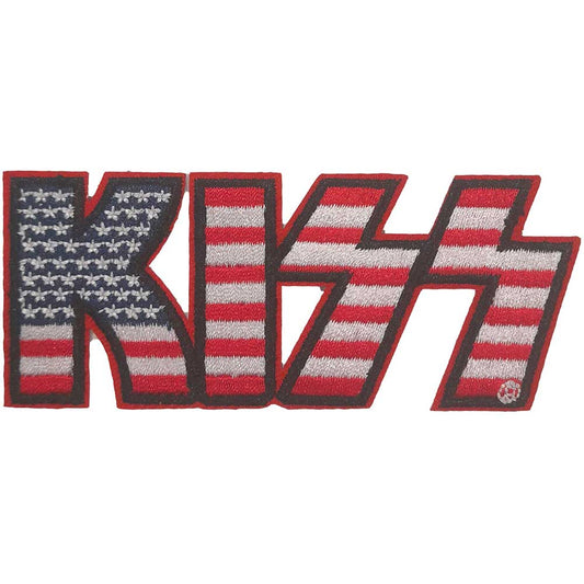 KISS Standard Patch: American Flag Logo Standaard patch