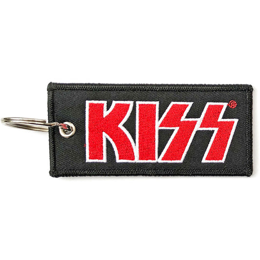 KISS Keychain: Red Logo (Double Sided Patch) Sleutelhanger