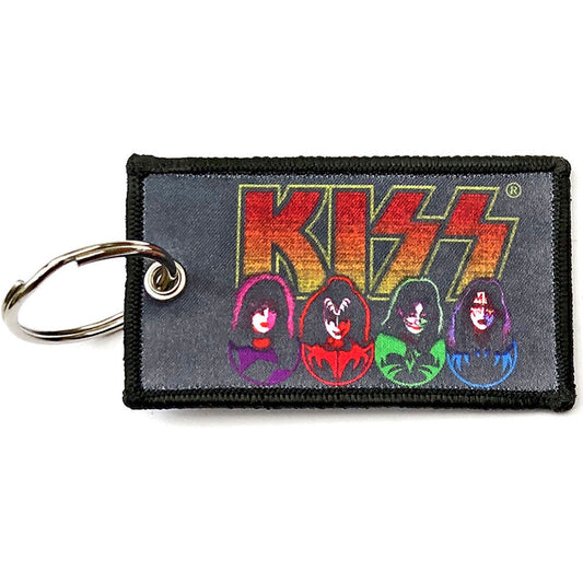 KISS Keychain: Faces & Icons (Double Sided Patch) Sleutelhanger