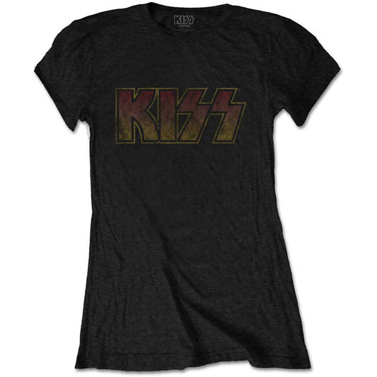 KISS Ladies T-Shirt: Vintage Classic Logo T-Shirt