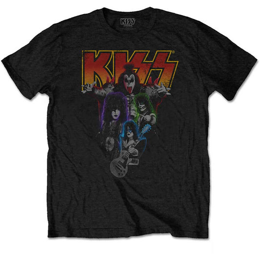 KISS Unisex T-Shirt: Neon Band T-Shirt