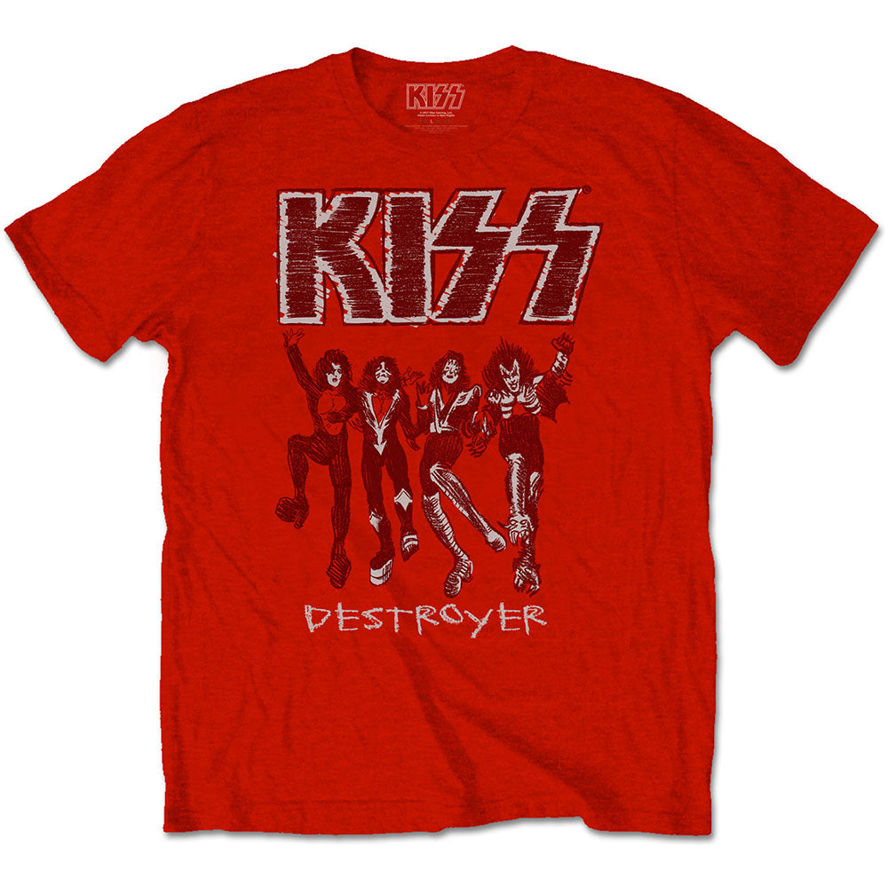 KISS Unisex T-Shirt: Destroyer Sketch T-Shirt