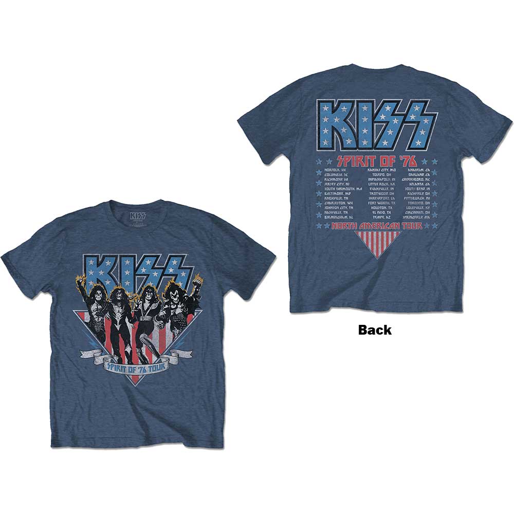 KISS Unisex T-Shirt: Americana (Back Print) T-Shirt