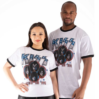 KISS Unisex Ringer T-Shirt: Alive in '77 Ringer T-Shirt