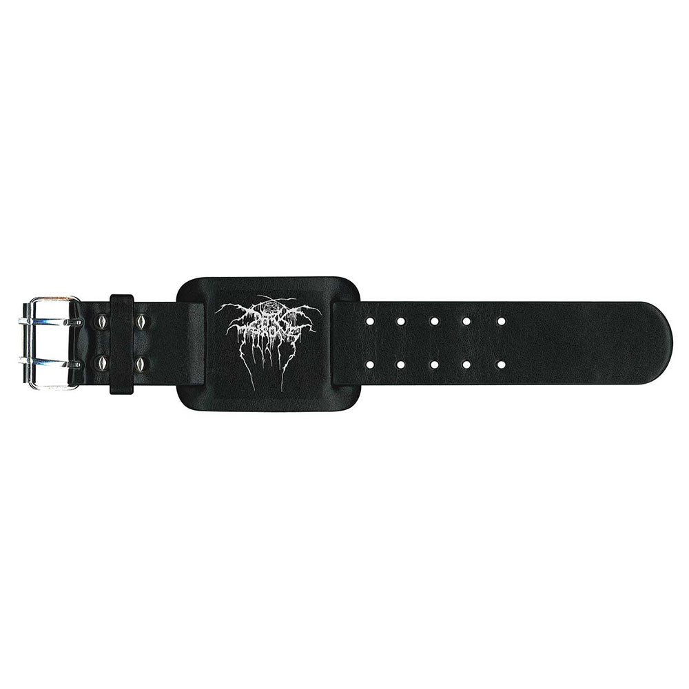 Darkthrone Leather Wrist Strap: Logo Leren polsband