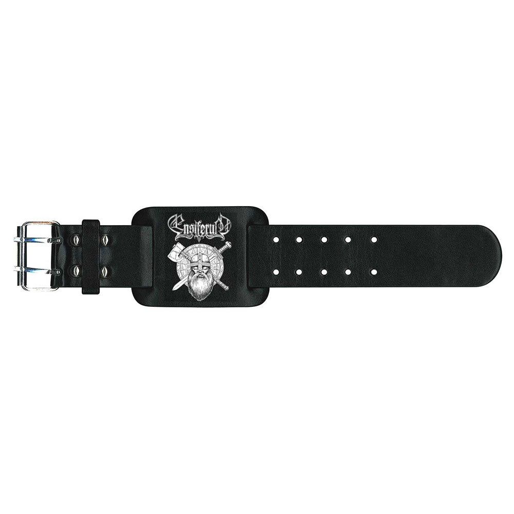 Ensiferum Leather Wrist Strap: Sword & Axe Leren polsband