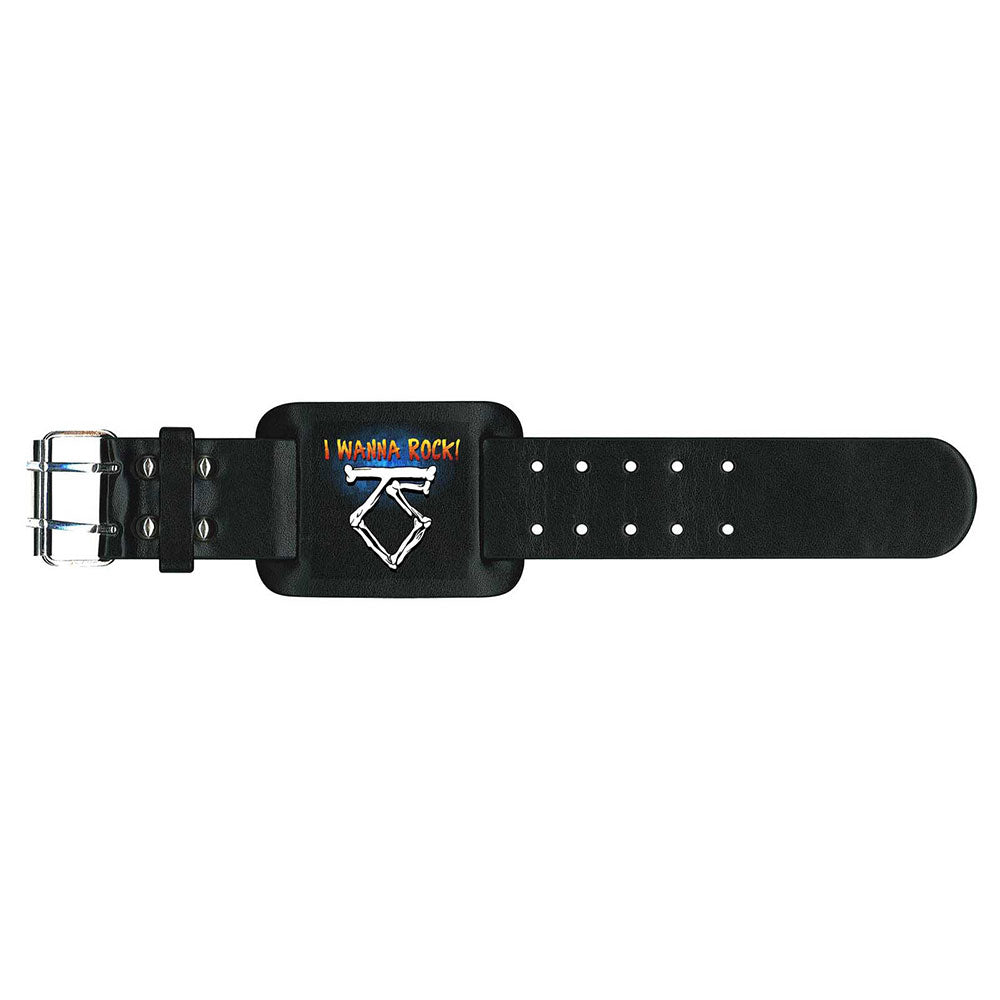 Twisted Sister Leather Wrist Strap: I Wanna Rock! Leren polsband