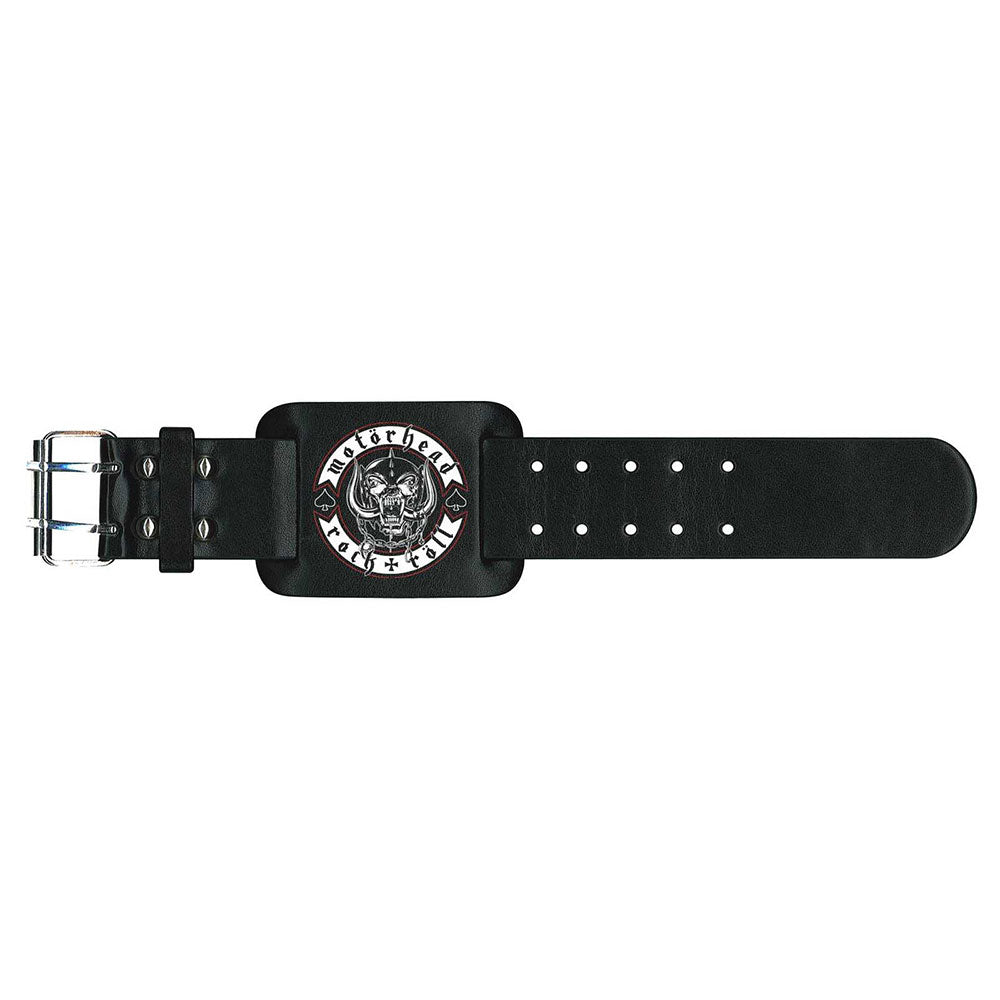 Motorhead Leather Wrist Strap: Biker Badge Leren polsband