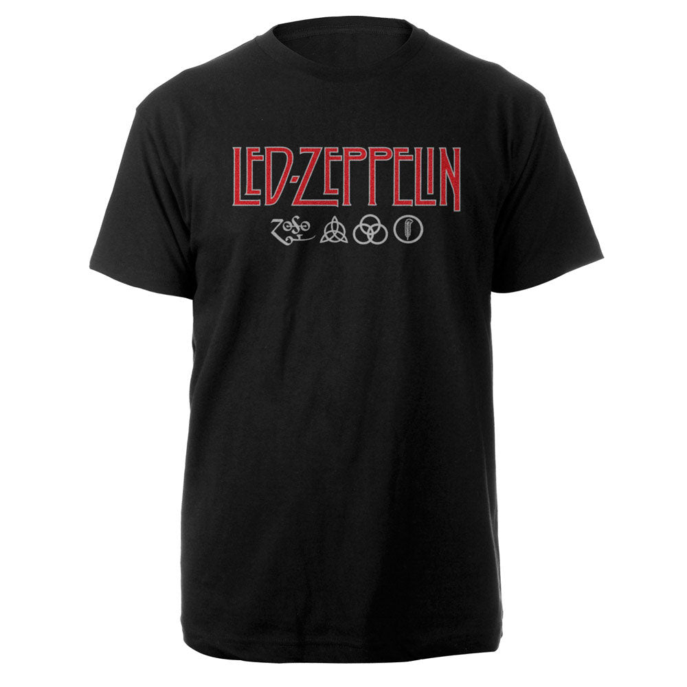 Led Zeppelin Unisex T-Shirt: Logo & Symbols T-Shirt