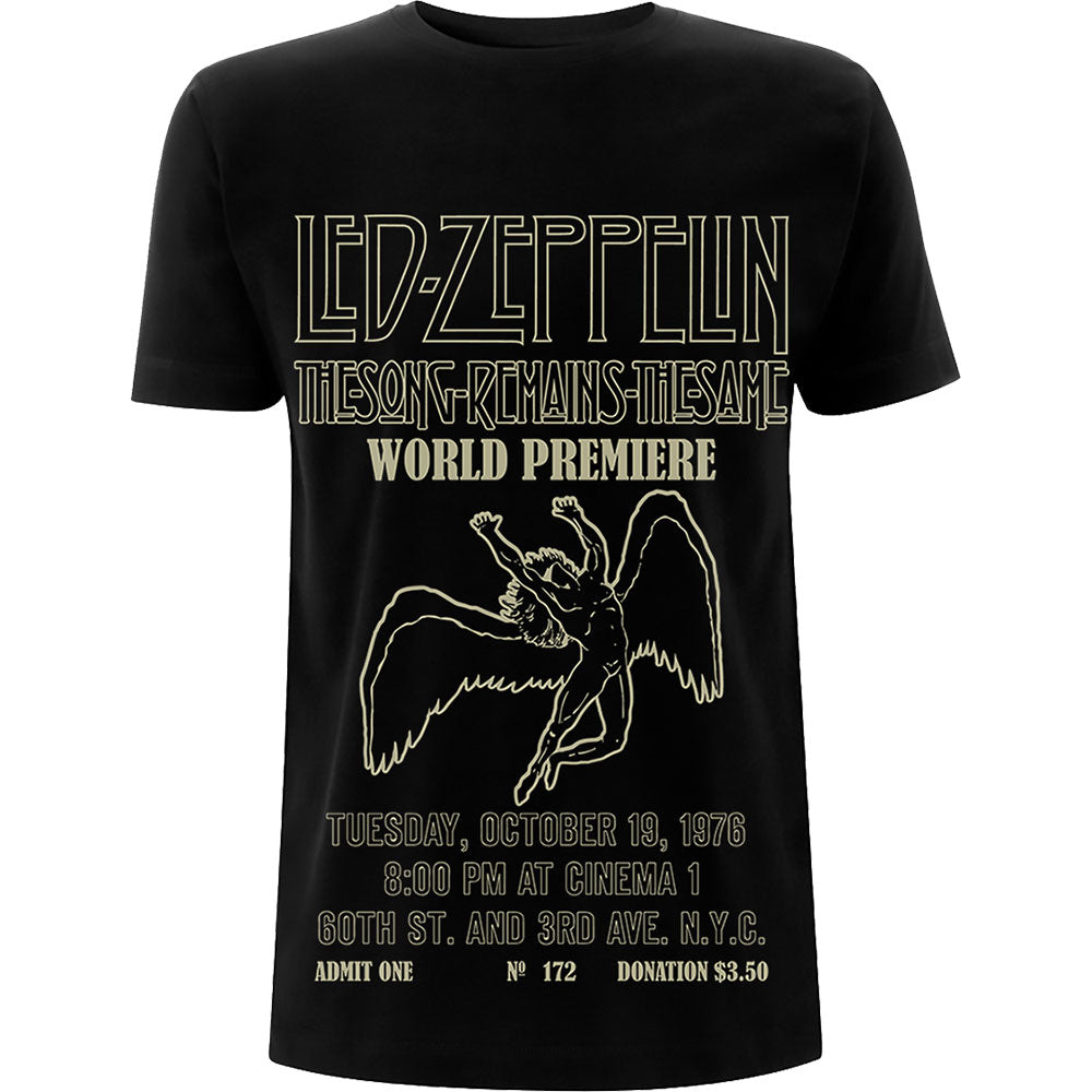 Led Zeppelin Unisex T-Shirt: TSRTS World Premier T-Shirt