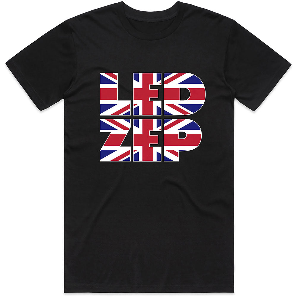 Led Zeppelin Unisex T-Shirt: Union Jack Type T-Shirt