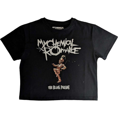My Chemical Romance Ladies Crop Top: The Black Parade Crop Top