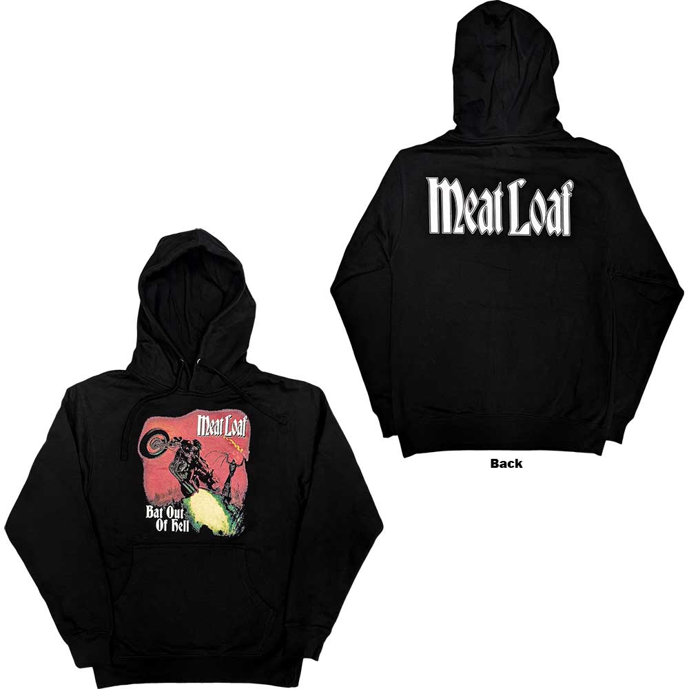 Meat Loaf Unisex Pullover Hoodie: Bat Out Of Hell (Back Print) Trui met capuchon