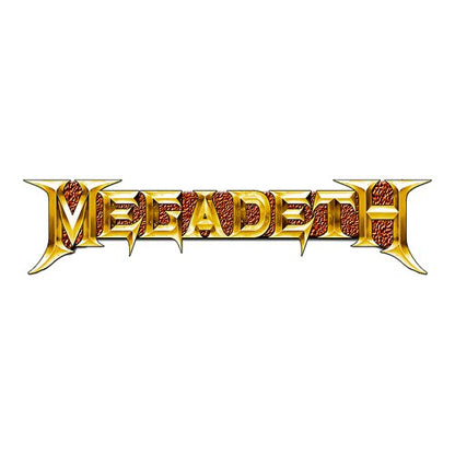 Megadeth Pin Badge: Gold Logo Speld
