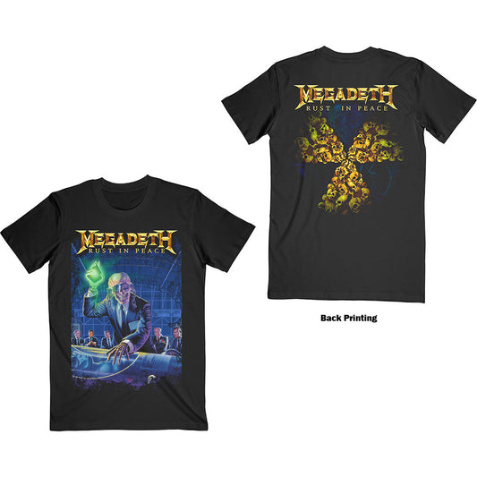 Megadeth Unisex T-Shirt: Rust In Peace 30th Anniversary (Back Print) T-Shirt