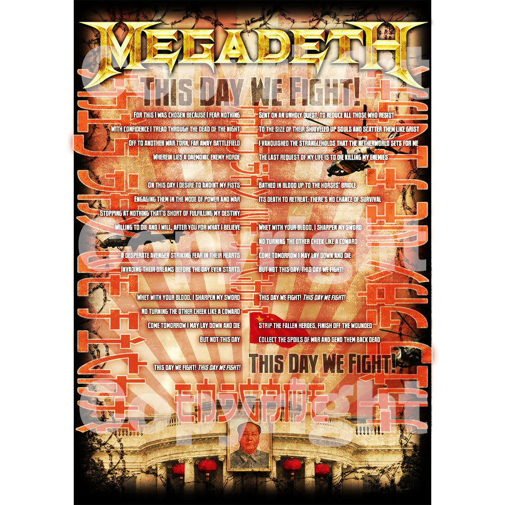 Megadeth Unisex T-Shirt: China Whitehouse (Back Print) T-Shirt