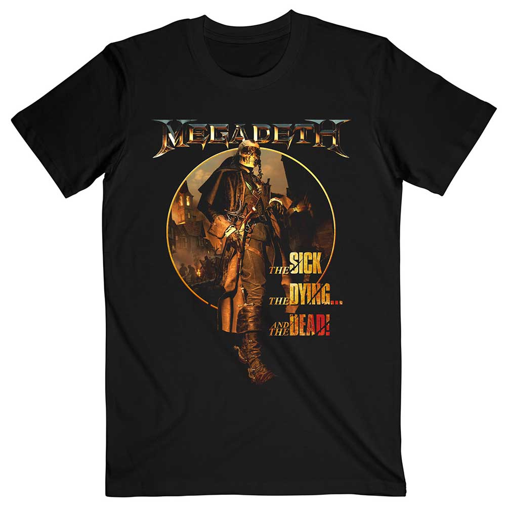 Megadeth Unisex T-Shirt: The Sick, The Dying … And the Dead Circle Album Art T-Shirt