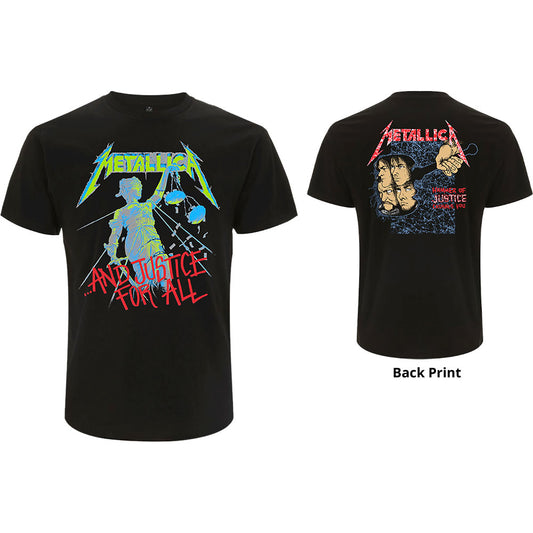 Metallica Unisex T-Shirt: And Justice For All (Original) (Back Print) T-Shirt