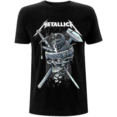 Metallica Unisex T-Shirt: History White Logo T-Shirt