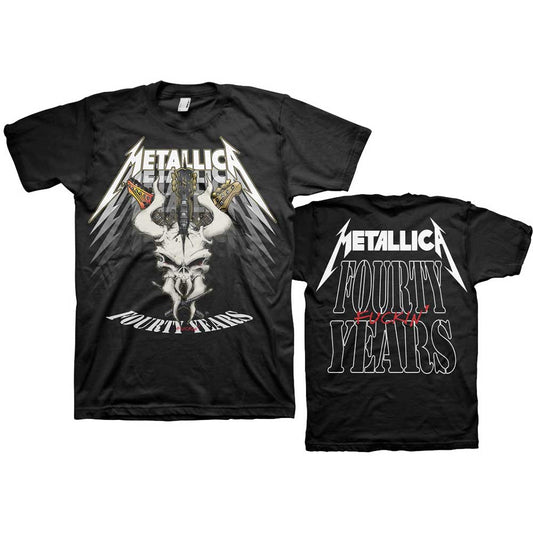 Metallica Unisex T-Shirt: 40th Anniversary Forty Years (Back Print) T-Shirt