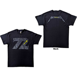 Metallica Unisex T-Shirt: 72 Seasons Charred Logo (Back Print) T-Shirt