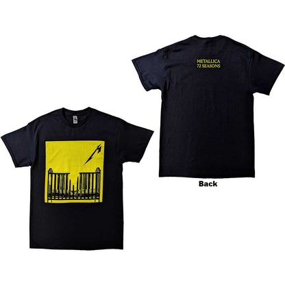 Metallica Unisex T-Shirt: 72 Seasons Burnt Crib (Back Print) T-Shirt