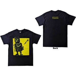 Metallica Unisex T-Shirt: 72 Seasons Burnt Robot (Back Print) T-Shirt