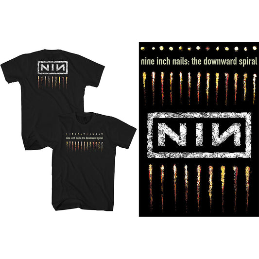 Nine Inch Nails Unisex T-Shirt: Downward Spiral (Back Print) T-Shirt