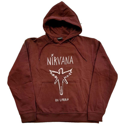 Nirvana Unisex Pullover Hoodie: In Utero Outline Trui met capuchon
