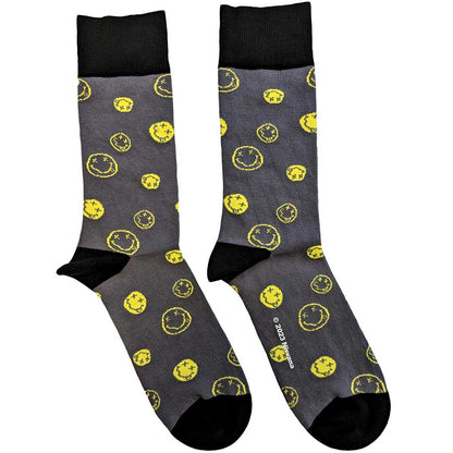 Nirvana Unisex Ankle Socks: Mixed Happy Faces (UK Size 7 - 11) Enkelsokken