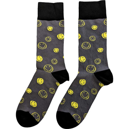 Nirvana Unisex Ankle Socks: Mixed Happy Faces (UK Size 7 - 11) Enkelsokken