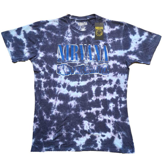Nirvana Unisex T-Shirt: Nevermind Wavy Logo (Wash Collection) T-Shirt