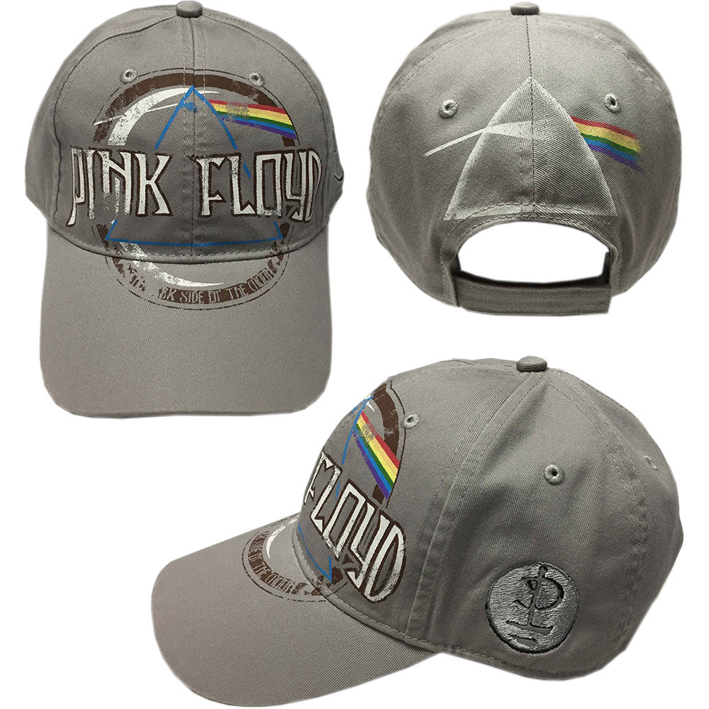 Pink Floyd Unisex Baseball Cap: Dark Side of the Moon Album Distressed (Grey) Baseballpet