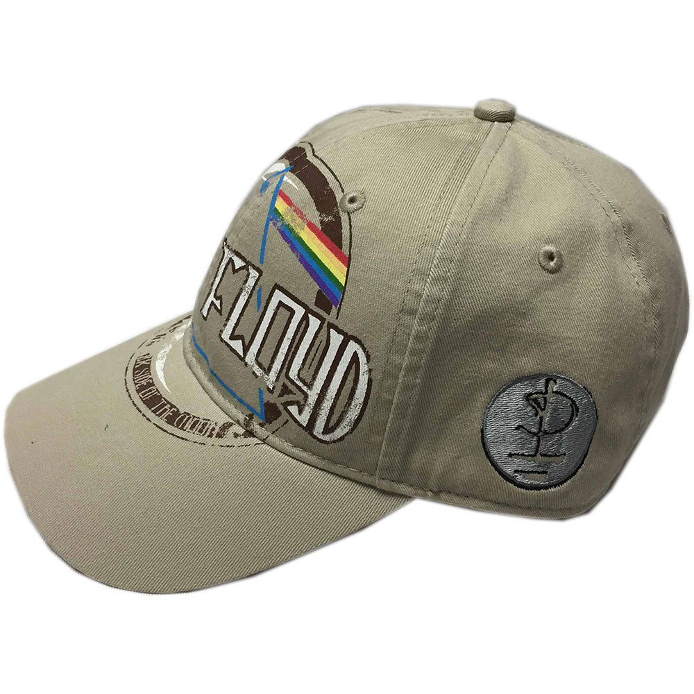 Pink Floyd Unisex Baseball Cap: Dark Side of the Moon Album Distressed (Sand) Baseballpet