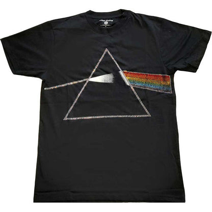 Pink Floyd Unisex Embellished T-Shirt: Dark Side of the Moon (Diamante) Embellished T-Shirt