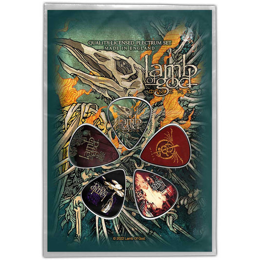 Lamb Of God Plectrum Pack: Omens Set plectrums