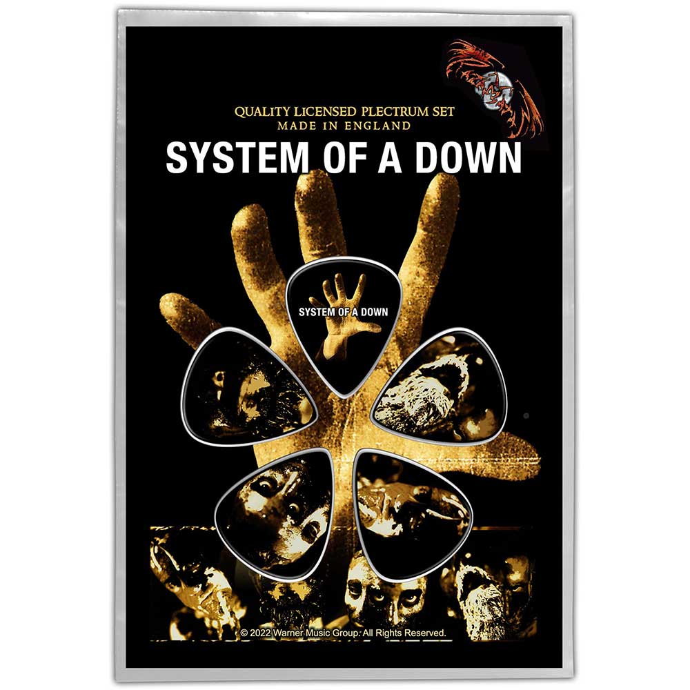 System Of A Down Plectrum Pack: Hand Set plectrums