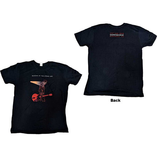 Queens Of The Stone Age Unisex T-Shirt: Budapest 2018 (Back Print) (Ex-Tour) T-Shirt