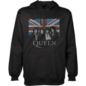 Queen Unisex Pullover Hoodie: Vintage Union Jack Trui met capuchon