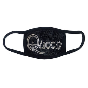 Queen Face Mask: White Retro Logo Gezichtsmasker