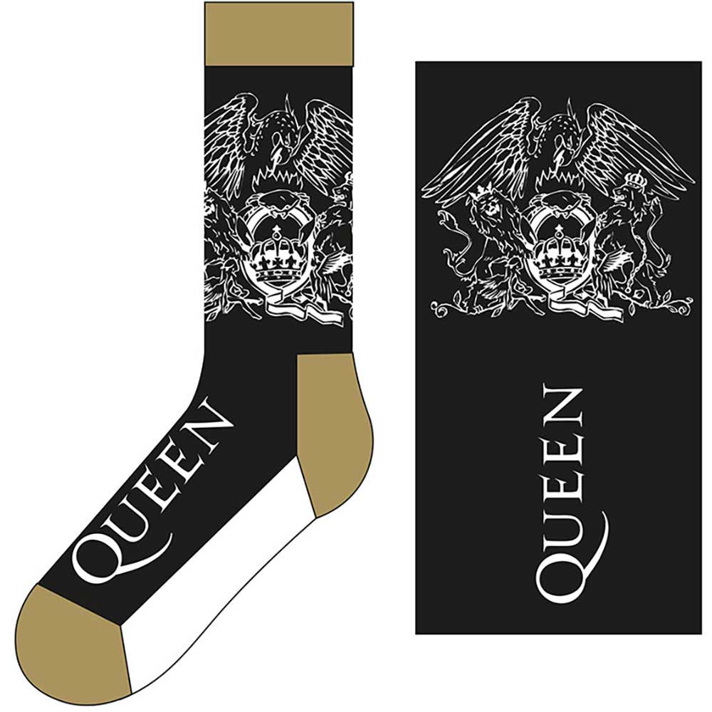 Queen Unisex Ankle Socks: Crest & Logo (UK Size 7 - 11) Enkelsokken