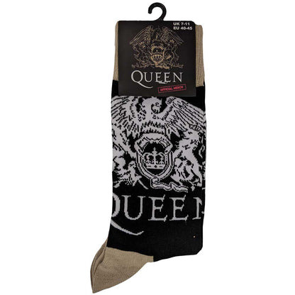 Queen Unisex Ankle Socks: Crest & Logo (UK Size 7 - 11) Enkelsokken