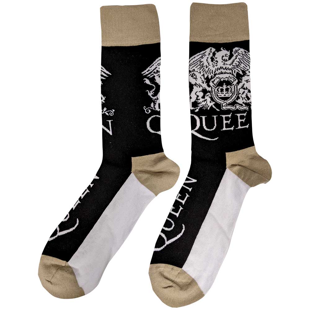 Queen Unisex Ankle Socks: Crest & Logo (UK Size 7 - 11) Enkelsokken