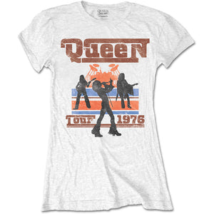 Queen Ladies T-Shirt: 1976 Tour Silhouettes T-Shirt