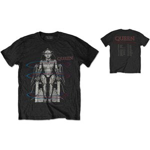 Queen Unisex T-Shirt: European Tour 1984 (Back Print) T-Shirt