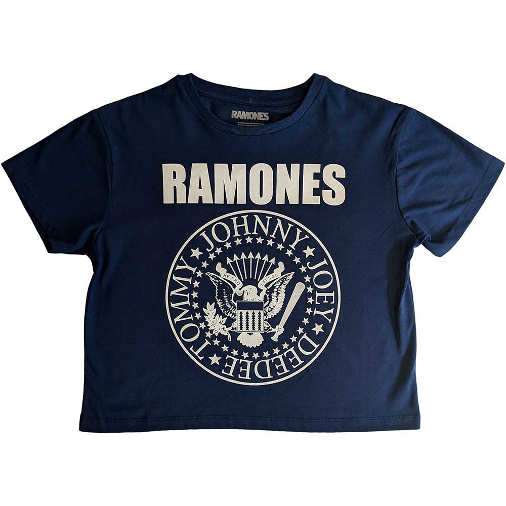 Ramones Ladies Crop Top: Presidential Seal Crop Top