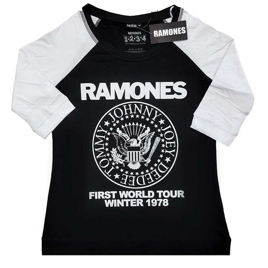 Ramones Ladies Raglan T-Shirt: First World Tour 1978 Raglan T-Shirt