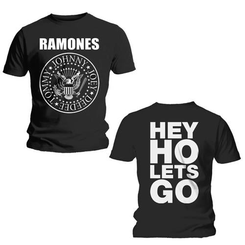 Ramones Unisex T-Shirt: Hey Ho (Front & Back) (Back Print) T-Shirt